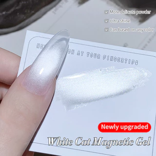 BORN PRETTY Cat Eyes Magnetic Gel Polish Moonlight White Shining Silver กึ่งถาวร UV Gel 10ml