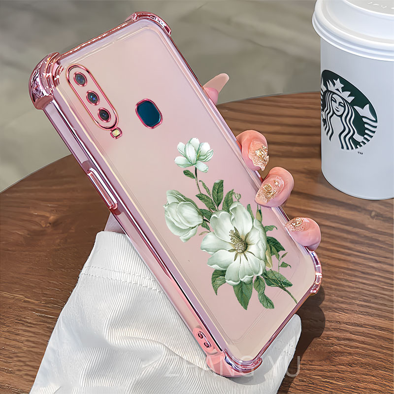 ปลอก VIVO Y11 Y12 Y15 Y17 Y19 1901 1902 1906 1915 เคสโทรศัพท์ 2025 ใหม่ซิลิโคนป้องกันสี่มุม MLH