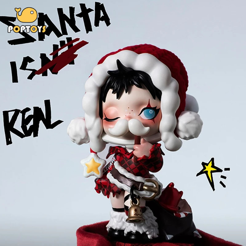 POPTOYPOPMART Skullpanda Tell Me What You Want Series Blind Box Art ของเล่นตุ๊กตาอินเทรนด์เดสก์ท็อปตกแต่งของขวัญวันหยุดตุ๊กตาน่ารัก