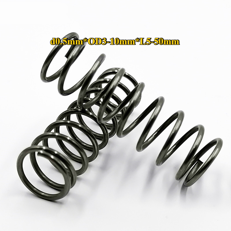 [BY-XSP-wX4] Pressure spring/สปริงกด-65Mn สปริงดัน/สปริงอัด สปริงกด สปริงดันทั่วไป d0.5mm * OD3-10mm