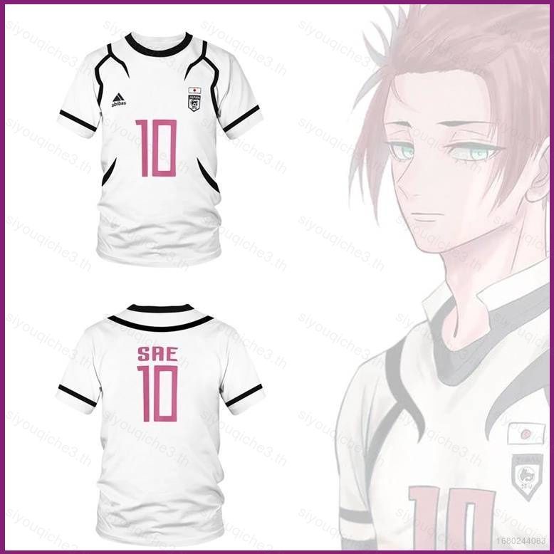 Blue Lock Itoshi Sae เบอร์ 10 ผ้าคอสเพลย์ 3D ฤดูร้อนเสื้อยืดอะนิเมะแขนสั้น Top บทบาทเล่น