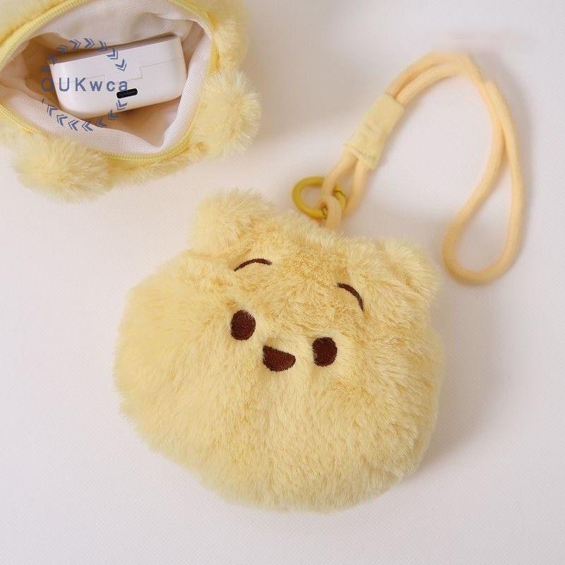 Oukwca น่ารัก Winnie The Pooh หูฟังกระเป๋าเก็บกระเป๋าอเนกประสงค์ Haircoat กระเป๋าสตางค์ใหม่