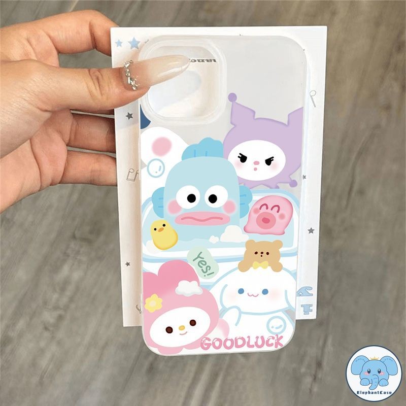 น่ารัก HelloKitty Kuromi เข้ากันได้เคสไอโฟน XR 11 15 13 12 14 Pro Max 15 14 Pro 7 8 15 Plus X XS MAX SE Pochacco เคส