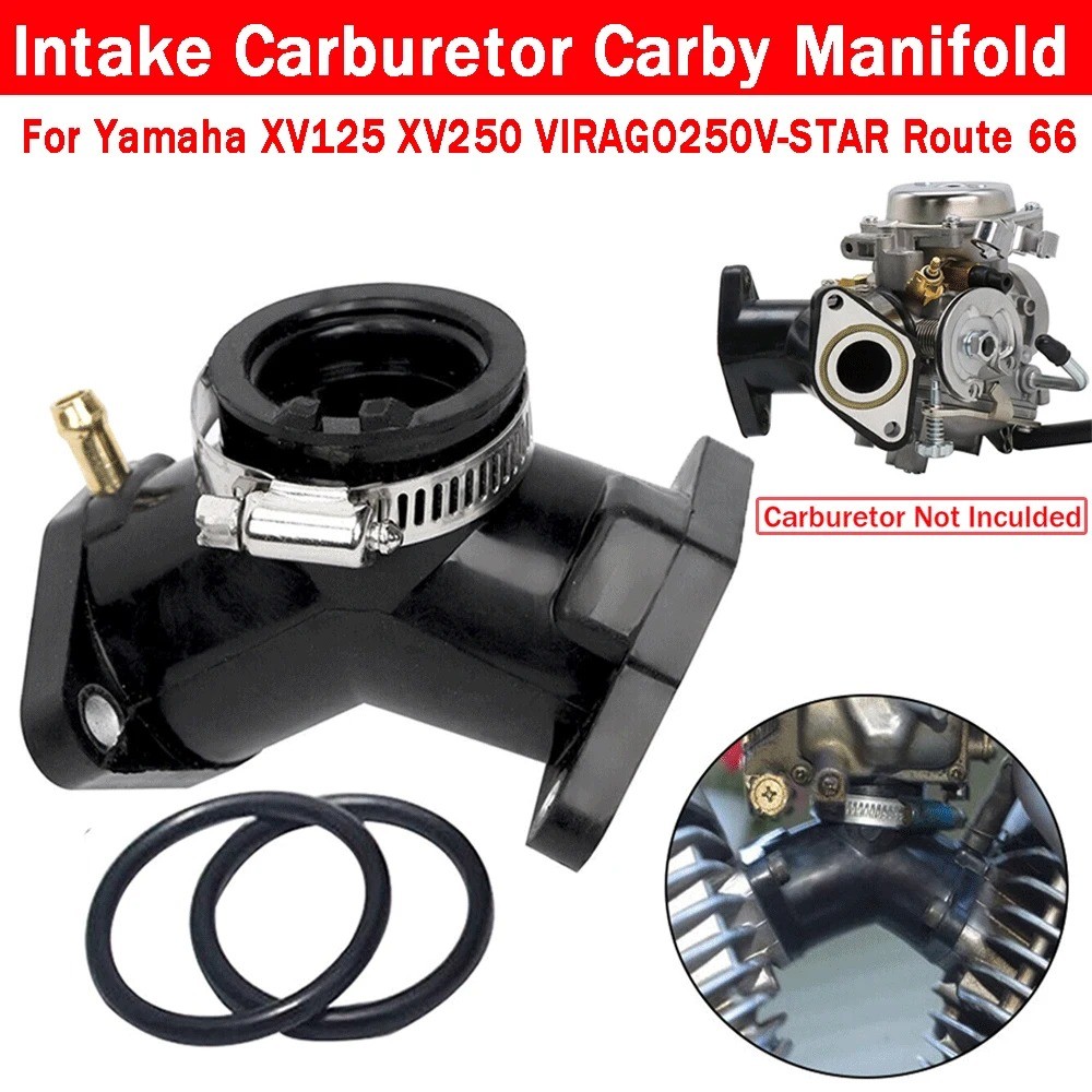 Intake Carburetor Carby Manifold For Yamaha XV125 XV250 VIRAGO 250 V-STAR