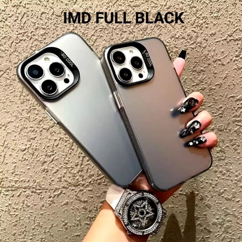 Softcase ปลอกซิลิโคน IMD Full Black OPPO A3X A3 Pro A60 A15 A15S A16 A16S A16K A16E A17 A17K A18 A38