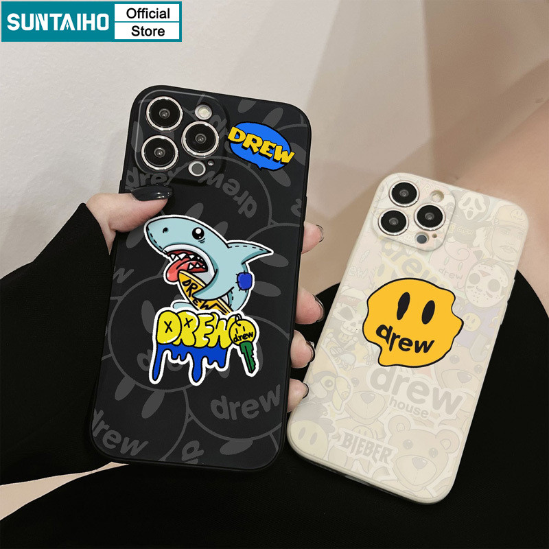 Suntaiho เคสไอโฟน ตลกที่ไม่ซ้ํากัน Ghost Faced Shark Graffiti รูปแบบสําหรับ Iphone 16 15 14 13 12 11 Pro Max IP 7 8 Plus Iphon X XR Xs Max TPU ซิลิคอน Softcase พรีเมี่ยมกันกระแทกปกหลัง