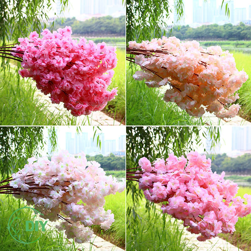 [ส้อมดอกซากุระประดิษฐ์] [ดอกไม้ปลอม Diy สําหรับตกแต่งบ้านโรงแรมงานแต่งงานงานเลี้ยงงานเลี้ยงบ้านโรงแรม
