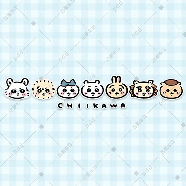 Jiikawa chiikawa การ์ตูนสติกเกอร์รถจักรยานยนต์ไฟฟ้าน่ารัก