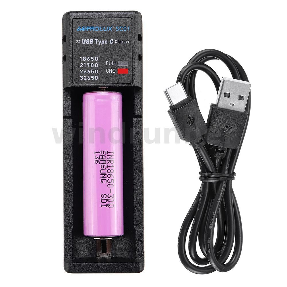 โหราศาสตร์ลักซ์® Sc01 Type-C 2A Quick Charge USB Battery Charger Li-ion/IMR/INR/ICR Charger สําหรับ 