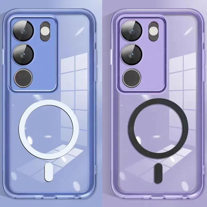 ปลอกสําหรับ VIVO Y19S 4G 2024 V2419 พร้อมสติกเกอร์แม่เหล็กเลนส์กล้อง Anti-Drop ฝาครอบสีสันสดใส