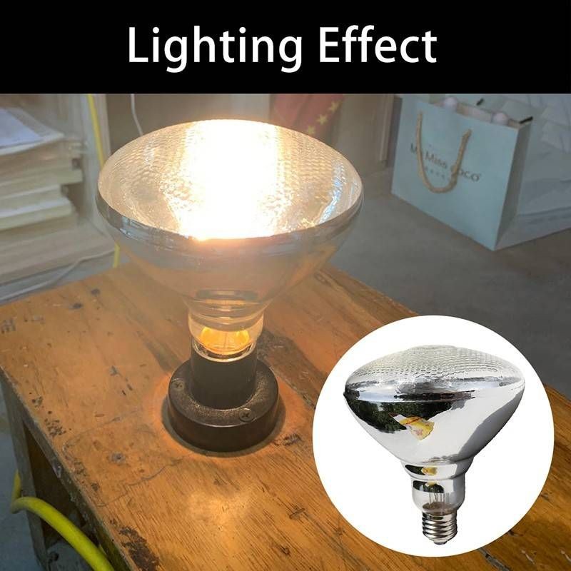 ไฟกกสัตว์ ไฟอินฟาเรด ไฟให้ความอบอุ่นสัตว์ รุ่นแก้วเรียบ ไฟกกหมู ไฟกกไก่ 100/150วัตต์ หลอดไฟอินฟาเรดกกไก่ กกสัตว์เลี้ยง - รูปที่ 3