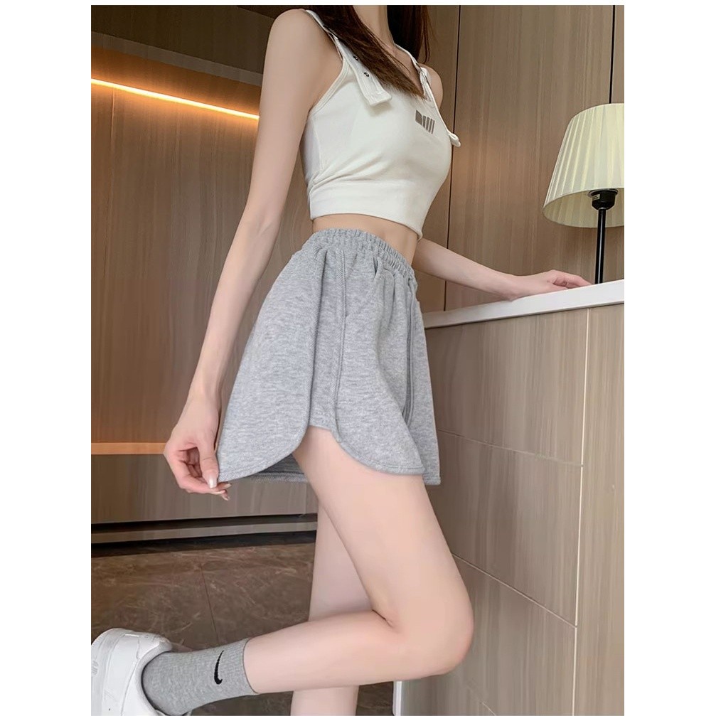 Hotgirl พร้อมส่ง✨กางเกงขาสั้นทรงสวยผู้หญิง กางเกงขาสั้นสายฝอ เอวสูงยางเชื่อยืด ปลายเว้า แฟชั่นใหม่ - รูปที่ 7