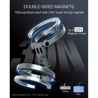 Camolo ที่วางโทรศัพท์แม่เหล็กคู่เข้ากันได้กับรองเท้าเย็นสกรู 1/4 "สําหรับ Magsafe ขาตั้งกล้องเมาท์ไฟเซลฟี่