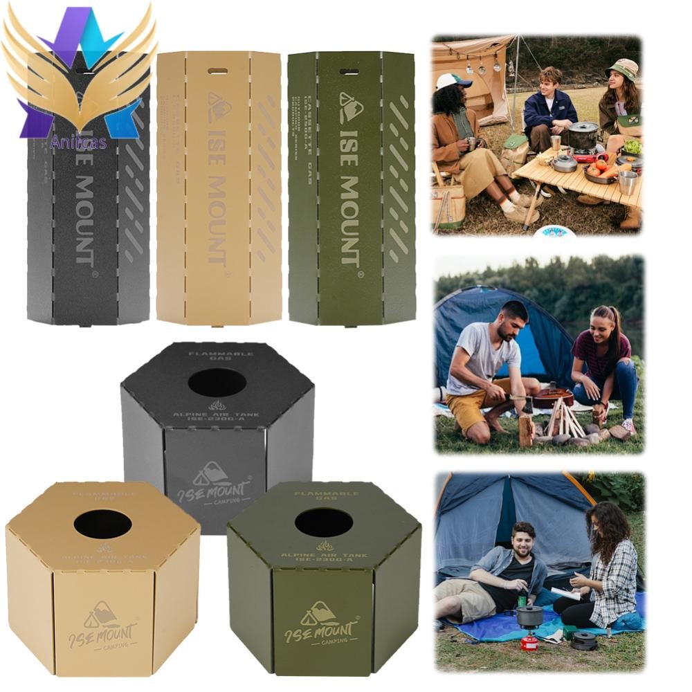 Camping Gas Can Case Anti-Fall Gas Canister Protective Cover Metal Camping Tools