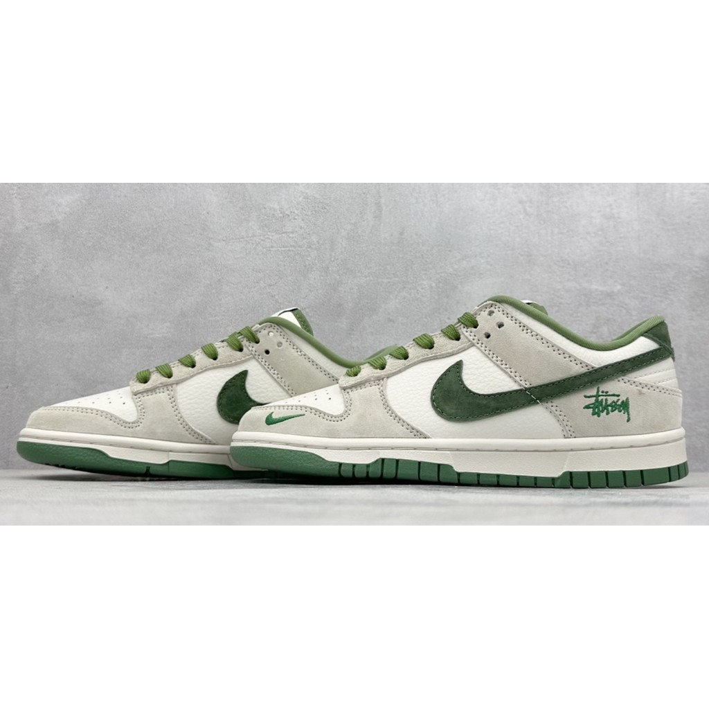 Stussy x Nike SB Dunk Low Off White Green Grey DQ1098-340 รองเท้ากีฬา
