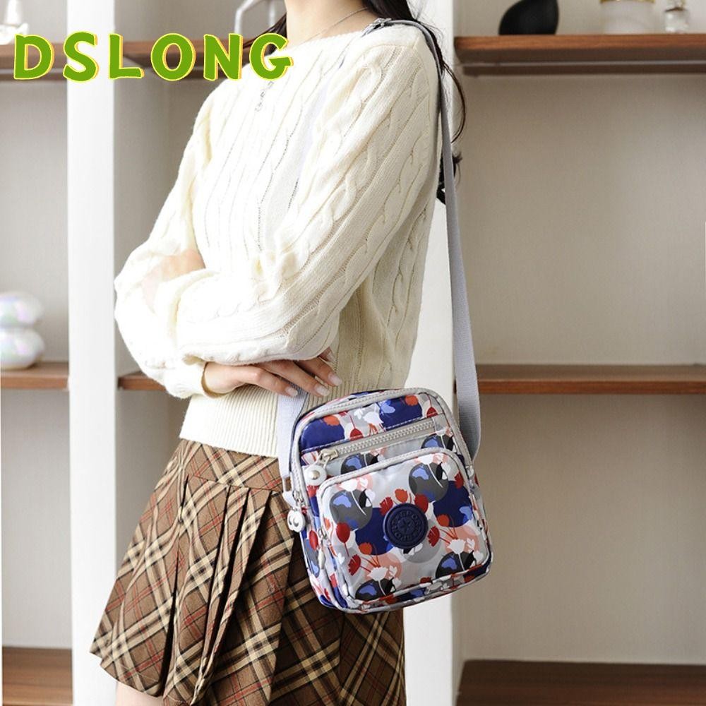 DSLONG กระเป๋าสะพายไหล่ กระเป๋าเมสเซนเจอร์ อเนกประสงค์ มีหลายช่อง สําหรับผู้หญิง