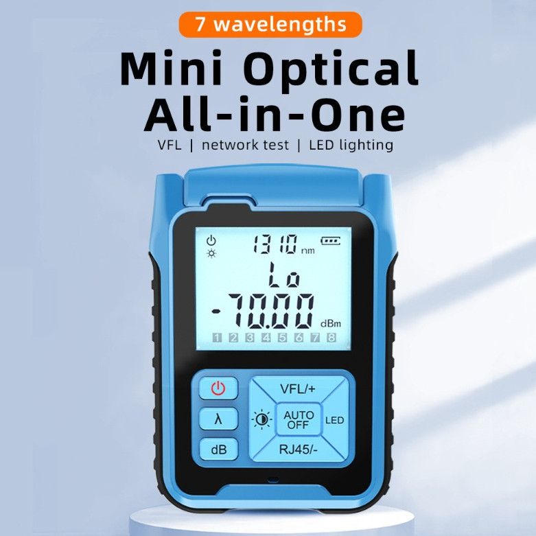 All in one Mini optical Power Meter Visual Fault Locator Network Cable Test เครื่องทดสอบไฟเบอร์ออปติก VFL 10mw 30mw