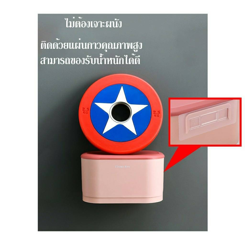 🛀กล่องใส่ทิชชู่ กล่องใส่กระดาษชำระ ติดผนังไม่ต้องเจาะ กันน้ำ ใส่ได้ทั้งทิชชู่แบบม้วนและแบบแผ่น🛀 #S-0007 - รูปที่ 4