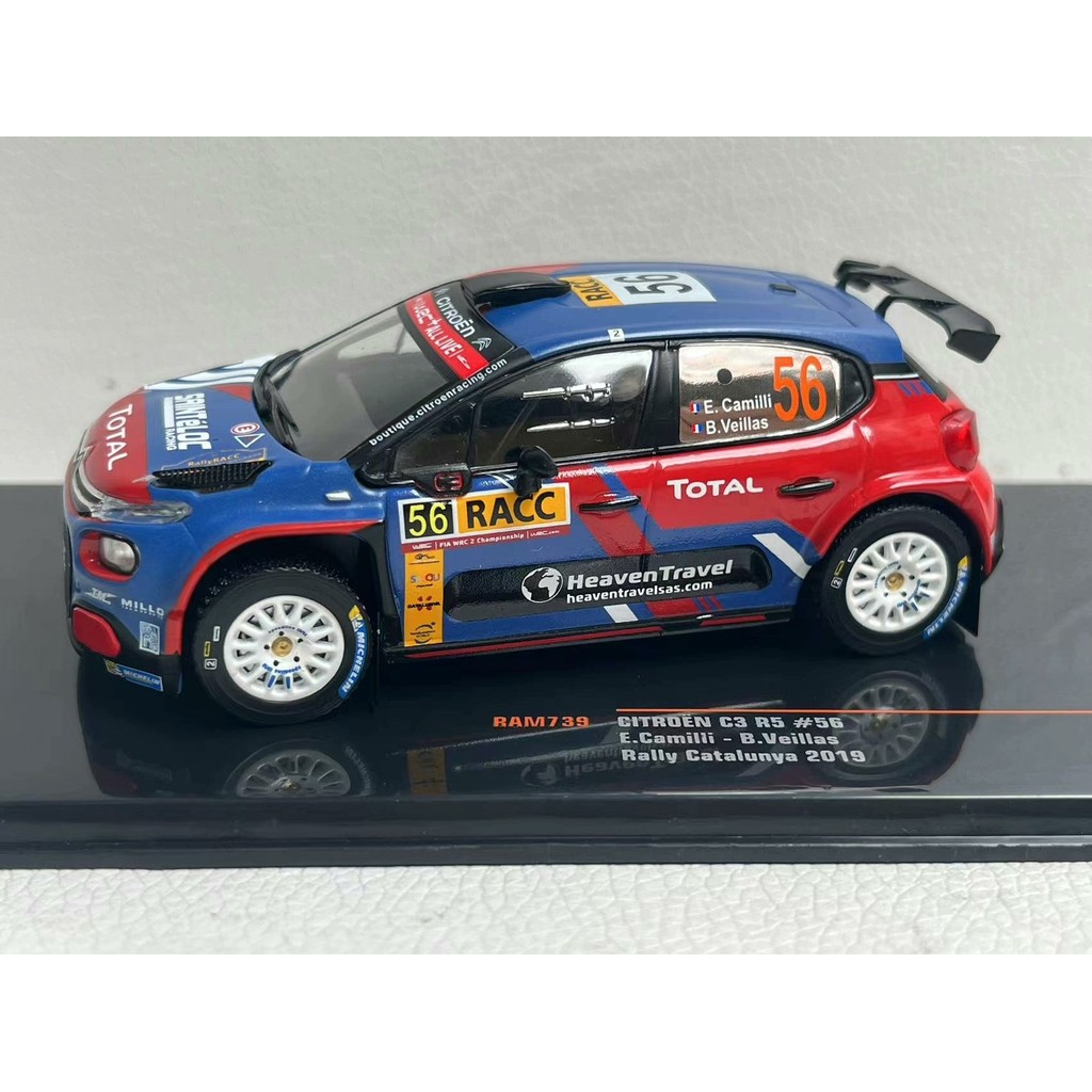 [สต๊อกพร้อม] IXO 1/43 CITROEN C3 R5 #56 2019 Citroen Racing Car Model Alloy จัดส่งฟรี SF Land Transp