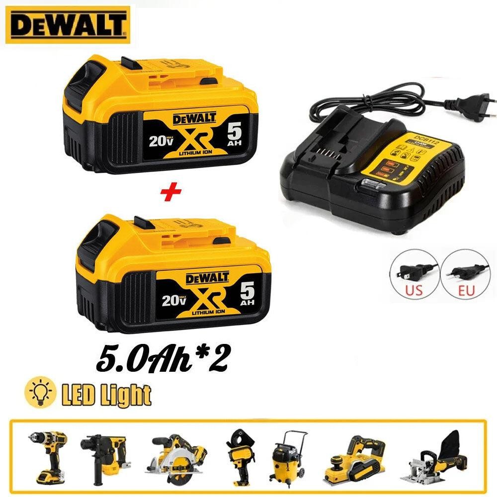 🔥DEWALT เครื่องชาร์จแบตเตอรี่ 20V, 5AH, DCB184, DCB118 ชาร์จเร็ว แบตเตอรี่ลิเธียม แบตเตอรี่เครื่องมื
