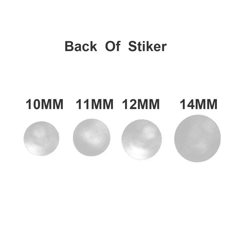 5 ชิ้น/ล็อต 3D 10 มม. 11 มม. 12 มม. 14 มม. ปุ่มสัญลักษณ์กุญแจโลโก้รถยนต์คริสตัล สติกเกอร์ 3M สำหรับก