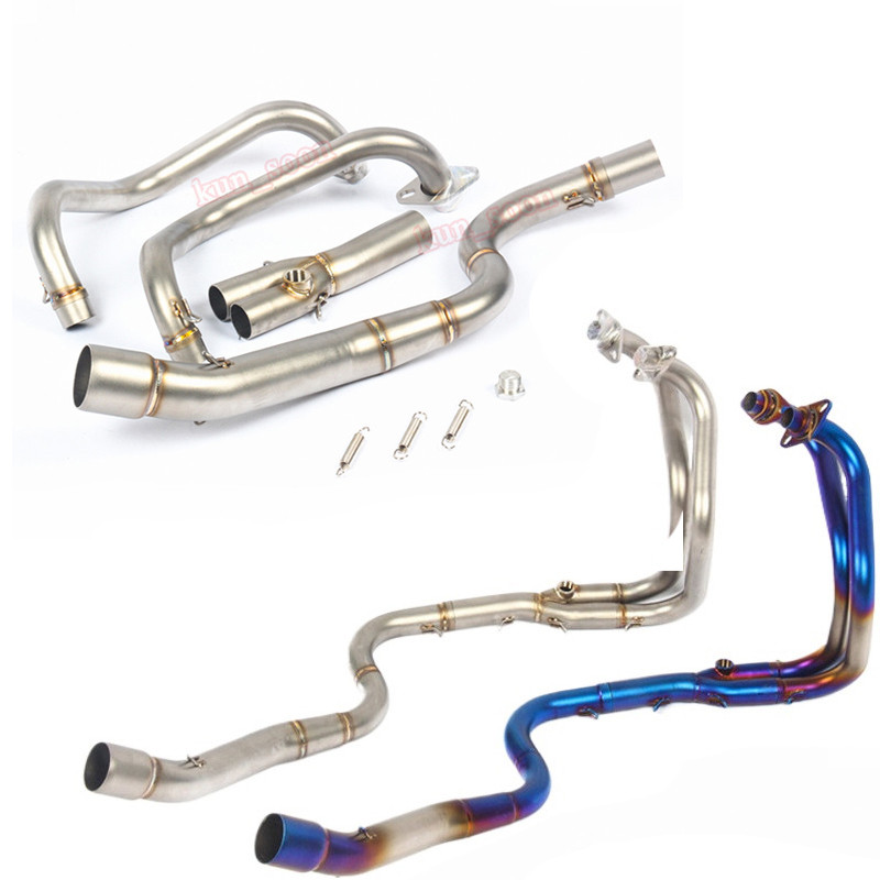 Z250 Z300 Header ท่อ Ninja250 Ninja300 Moto ระบบไอเสีย Mdification เชื่อมต่อกับ 51 มม./2" ID ท่อไอเส