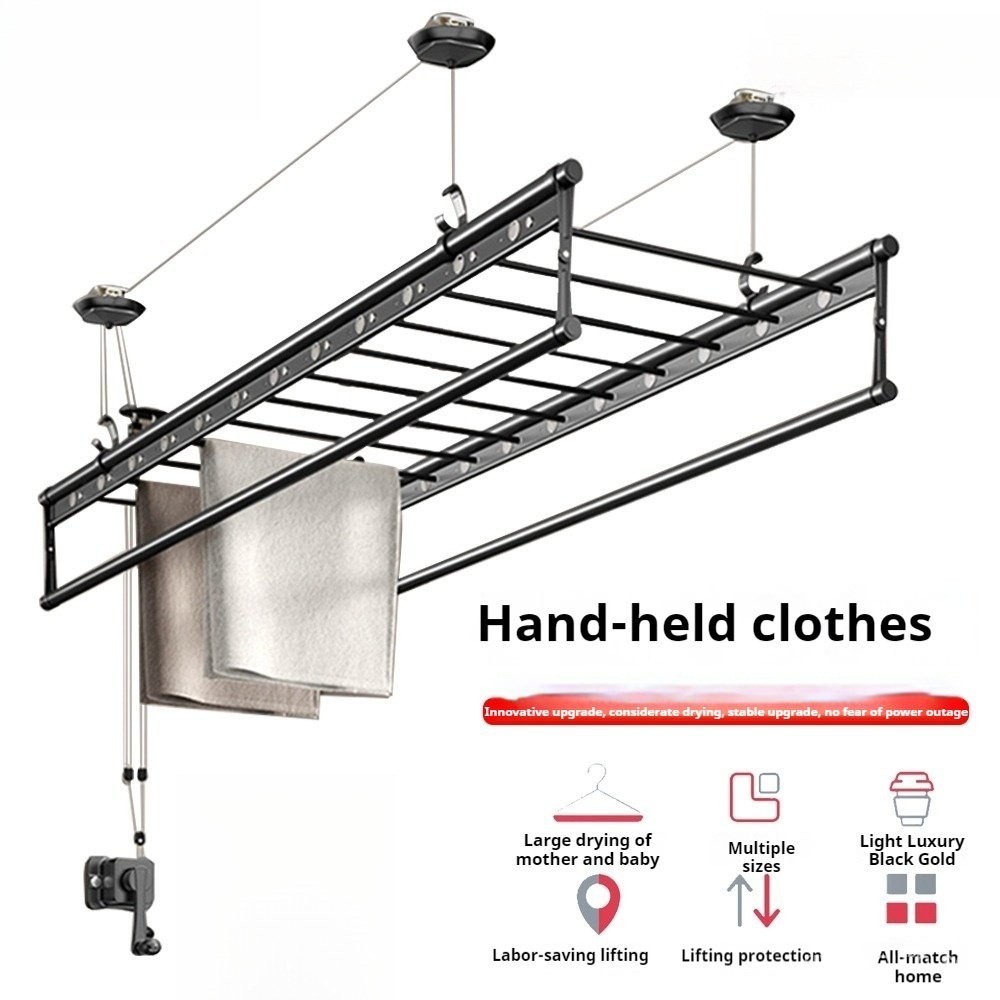 Automated Laundry Manual Lifting Clothes Drying Rack Balcony Laundry Clothes Dryer Rack Smart Laundr