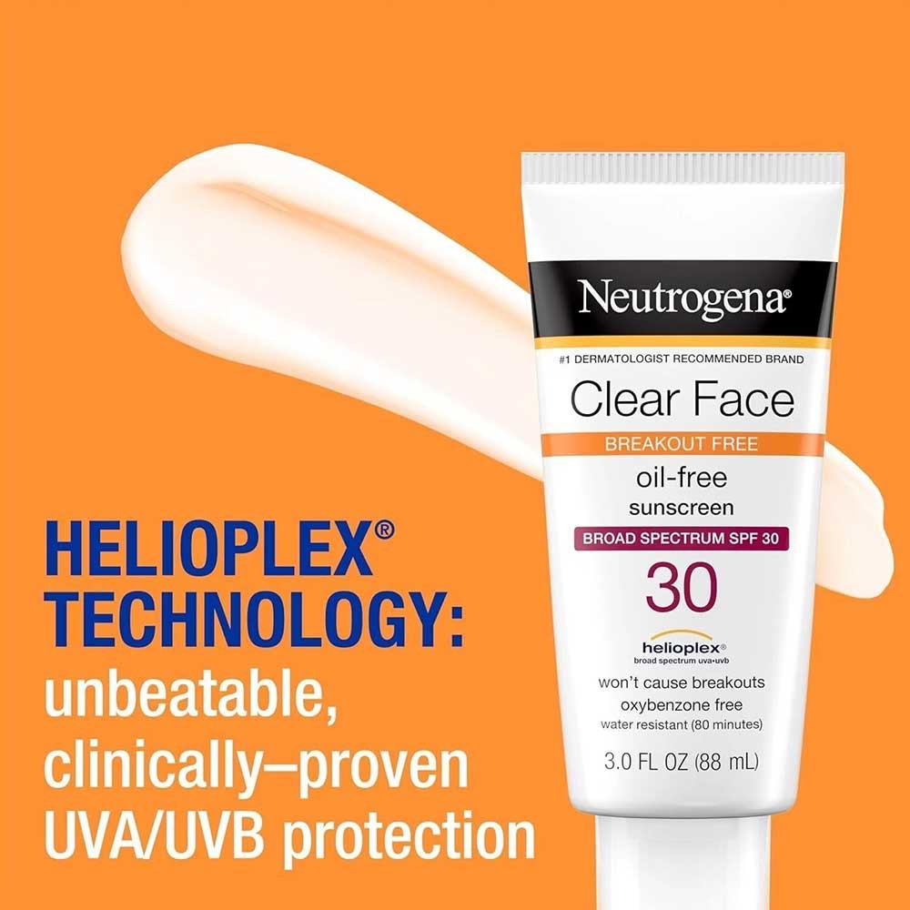 Neutrogena Clear Face Liquid Lotion ครีมกันแดดสําหรับ Acne-Prone, SPF30 +