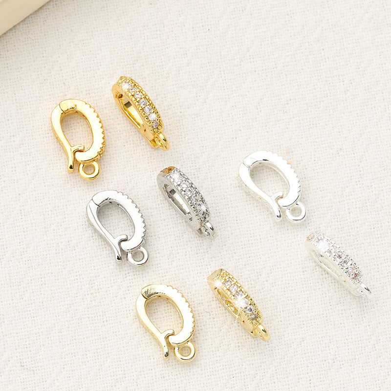 5ชิ้น/แพ็คสีกักขัง14พันทองฝังเซอร์โคเนียมสากลจี้หัวเข็มขัดมุกหยกคริสตัลสร้อยคอหัวเข็มขัดทําเองเครื่องประดับหัวเข็มขัดอุปกร