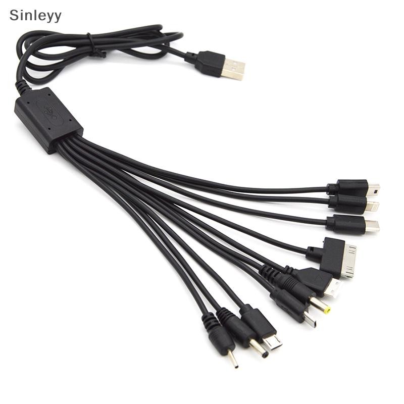 Nle 10 In 1 Universal USB Cable Multi สายชาร์จใช้งานร่วมกับโทรศัพท์มือถือหลายบลูทูธหูฟังลําโพง MP3 Player & More N