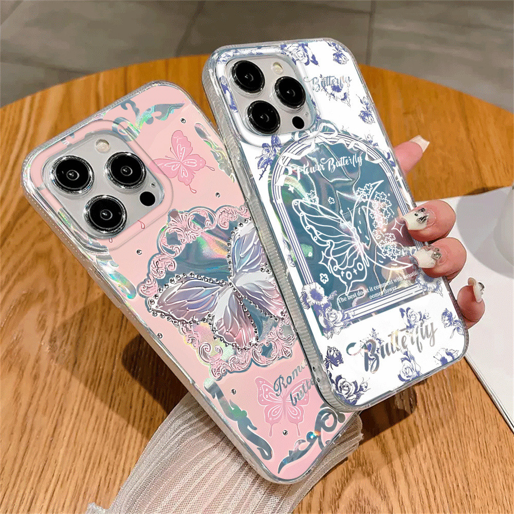 Blue Window Butterfly Rose IMD สําหรับ Infinix Hot 50 Hot50Pro สมาร์ท 9 หมายเหตุ 40Pro Hot50i 40 Pro