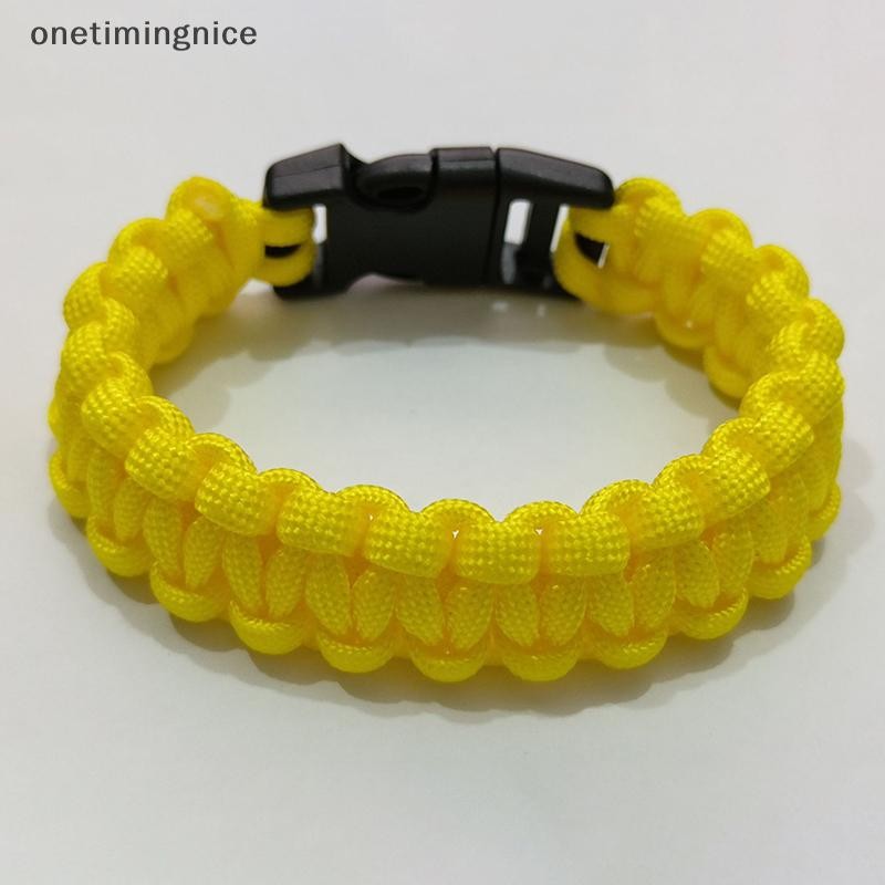 Onetimingnice 23 ซม.Seven Core Paracord Escape กลางแจ้งฉุกเฉิน Plated เชือก Camping Survival Saving สร้อยข้อมือเครื่องมือ Onetimingnice