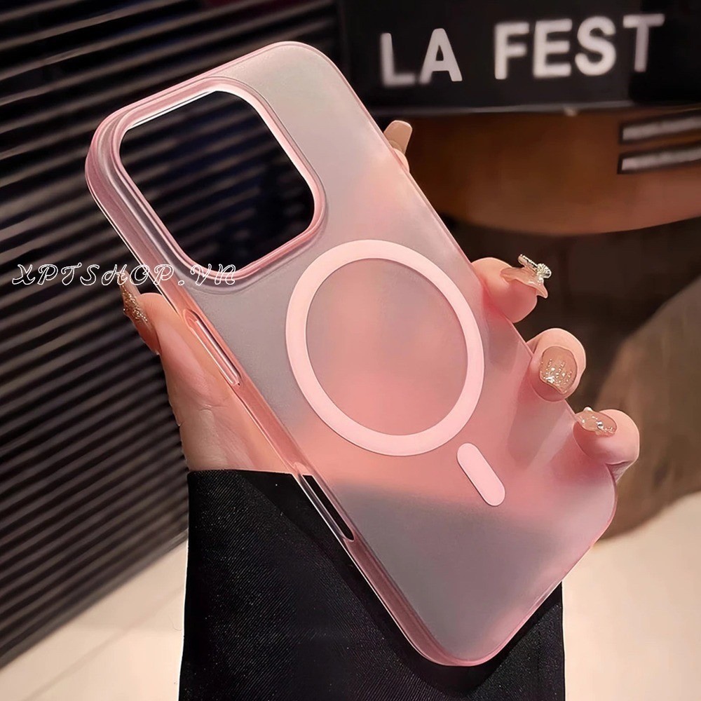 Matte Magnetic เคสโทรศัพท์สําหรับ iPhone 17 Pro Max 16 Plus 15 14 13 12 11 Pro Max กันกระแทกป้องกันปลอก