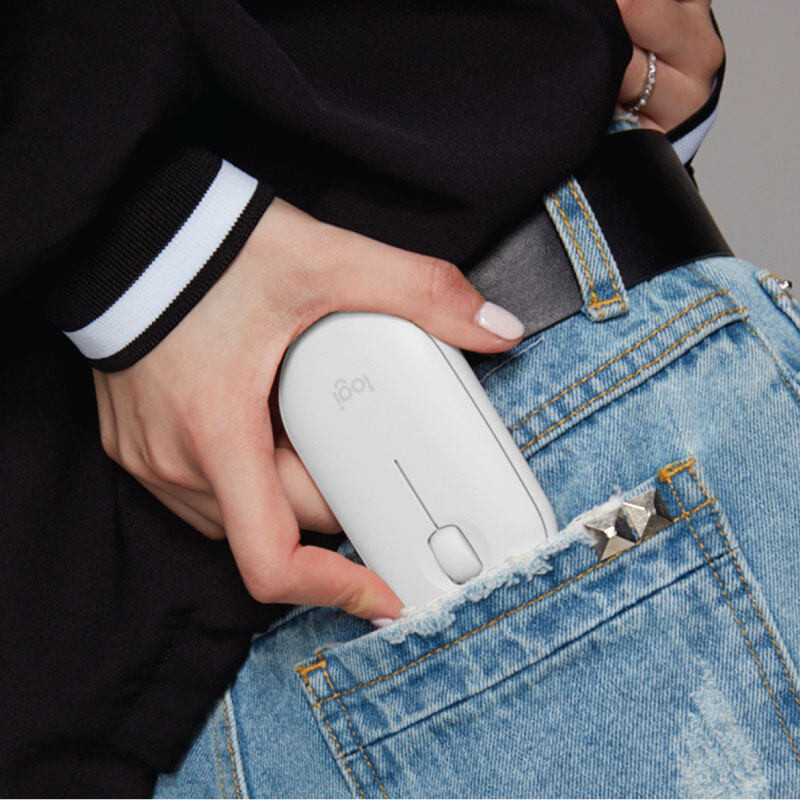 Logitech M350 Mouse Pebble เมาส์ไร้สายบลูทูธ Mini USB Gaming Mice สําหรับแล็ปท็อปโน้ตบุ๊ค PC Mac