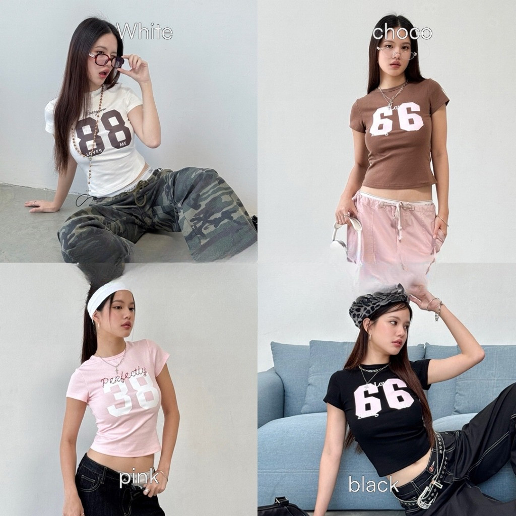 (จัดส่งตลอด 24 ชั่วโมง）OOOK Official Choosedress A1996 Ordinal Number Tee เสื้อยืดเเขนสั้น สไตล์ Y2K เสื้อลายตัวเลข