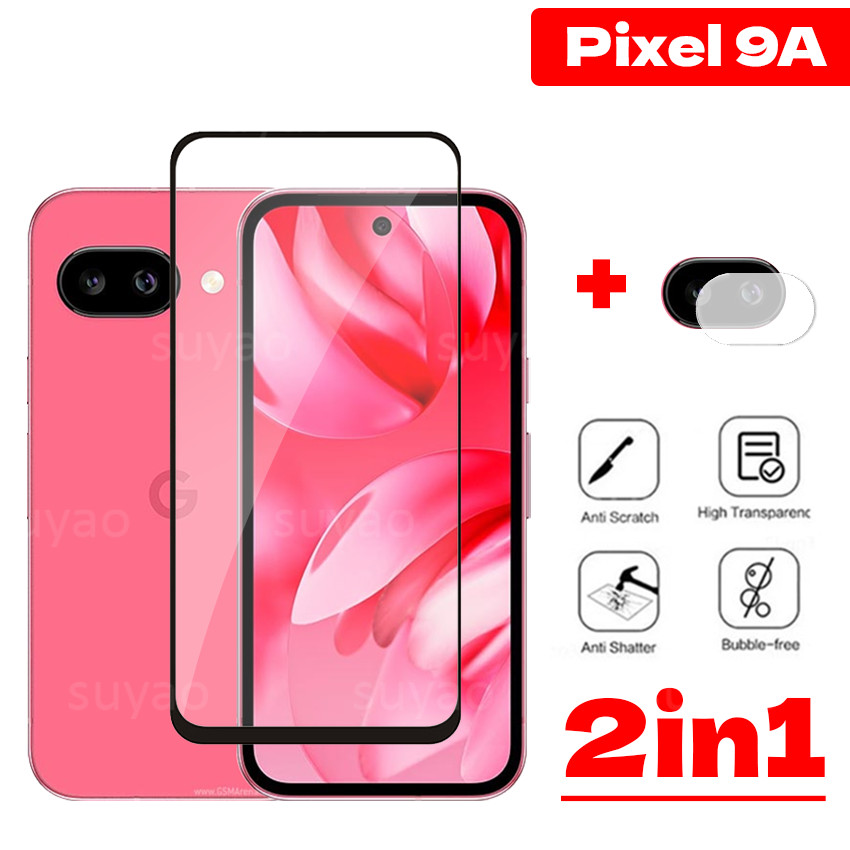 สําหรับ Google Pixel 9A 2025 ป้องกันหน้าจอเลนส์กล้อง Pixel9A 9 โทรศัพท์แก้ว Tempered Full กาว HD ด้า