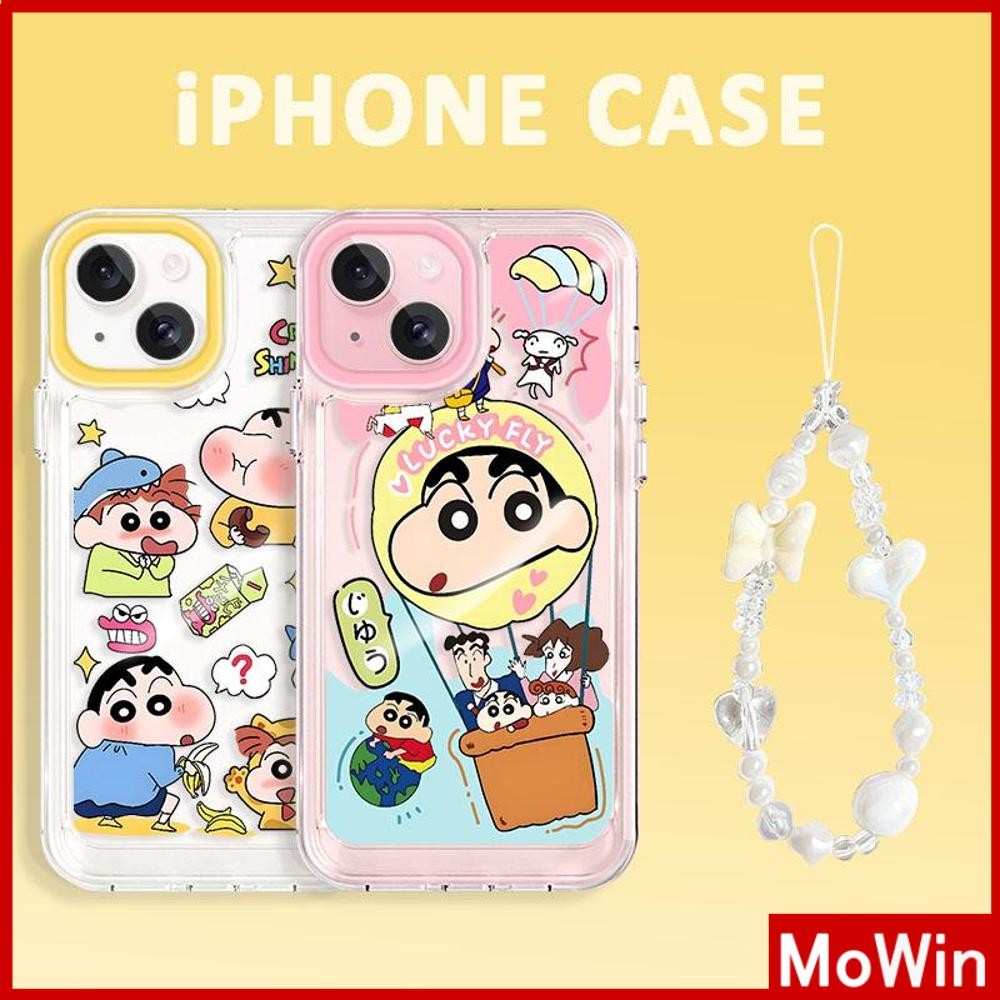 Mowin - For iPhone16Pro Max Case Clear Case TPU Soft Electroplated Button Shockproof Camera Protecti