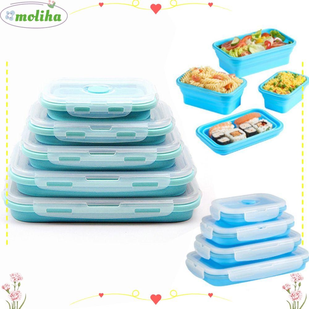 MOLIHA ปิ่นโตพับได้ Home & Living Storage กล่องใส่อาหารซิลิโคนแบบพกพา