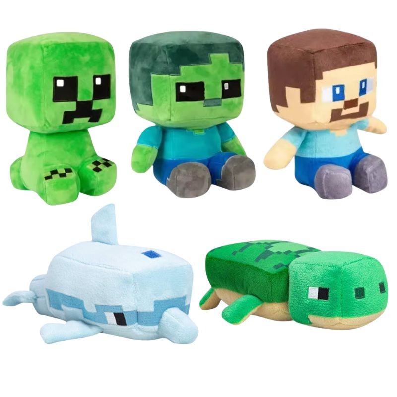 2025 เกมรูป My worlds สัตว์ตุ๊กตาของเล่นหมู Enderman Creeper แกะ Plushie นุ่มคอลเลกชันตุ๊กตา Chrismas ของขวัญ 20 ซม.
