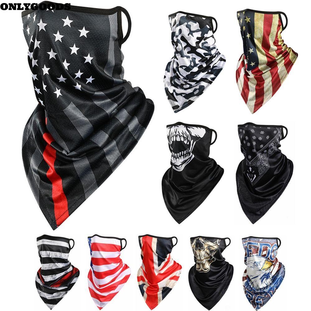 ONLY ผ้าเช็ดหน้าผ้าไหมน้ำแข็งพิมพ์ลาย ผ้าขนหนูสามเหลี่ยมอเนกประสงค์