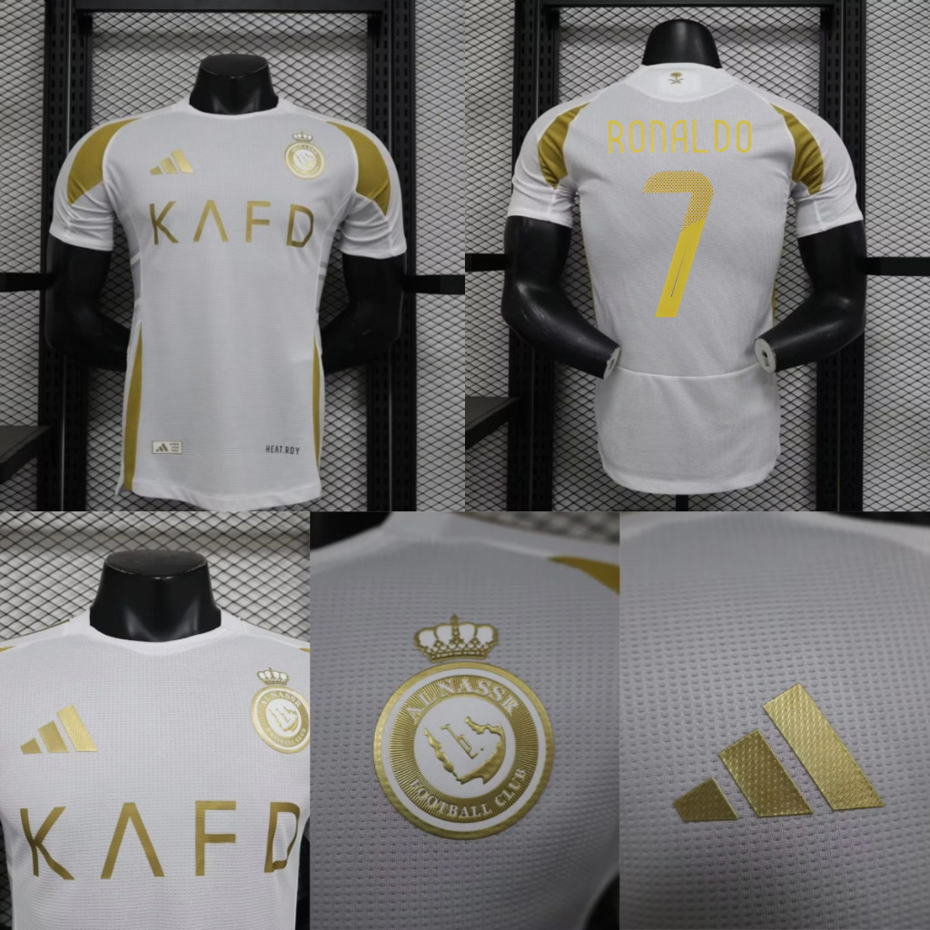 S-XXL Player Edition Al-Nassr FC 3rd Kit เสื้อทีมสำหรับผู้ใหญ่