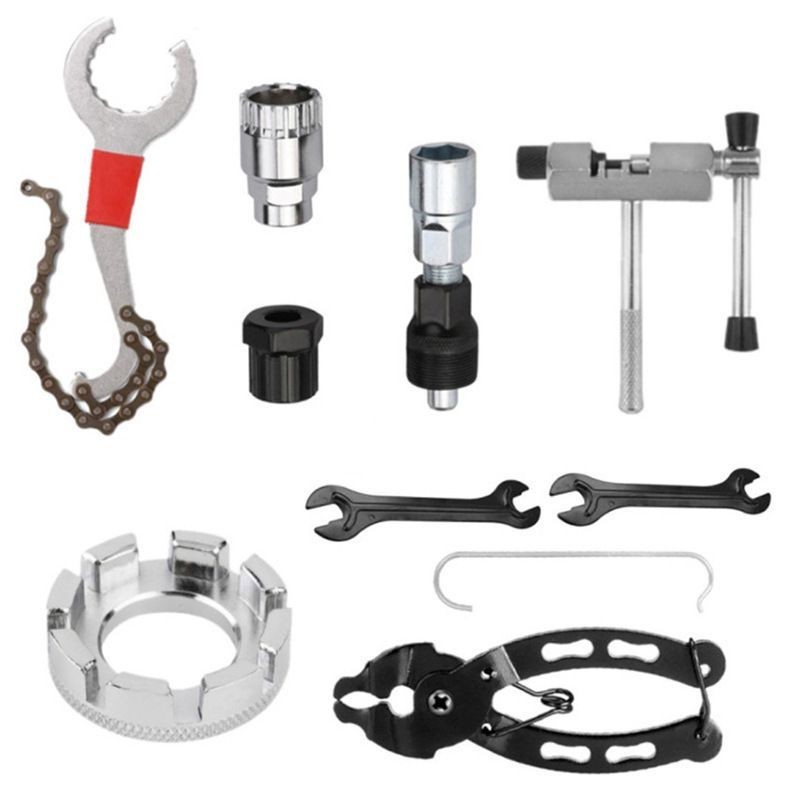 [มัลติฟังก์ชั่นครบชุด] ซ่อมจักรยานเสือภูเขา Dismantling Crankset Pull Horse Central Axis Crankset Crank Dismantling