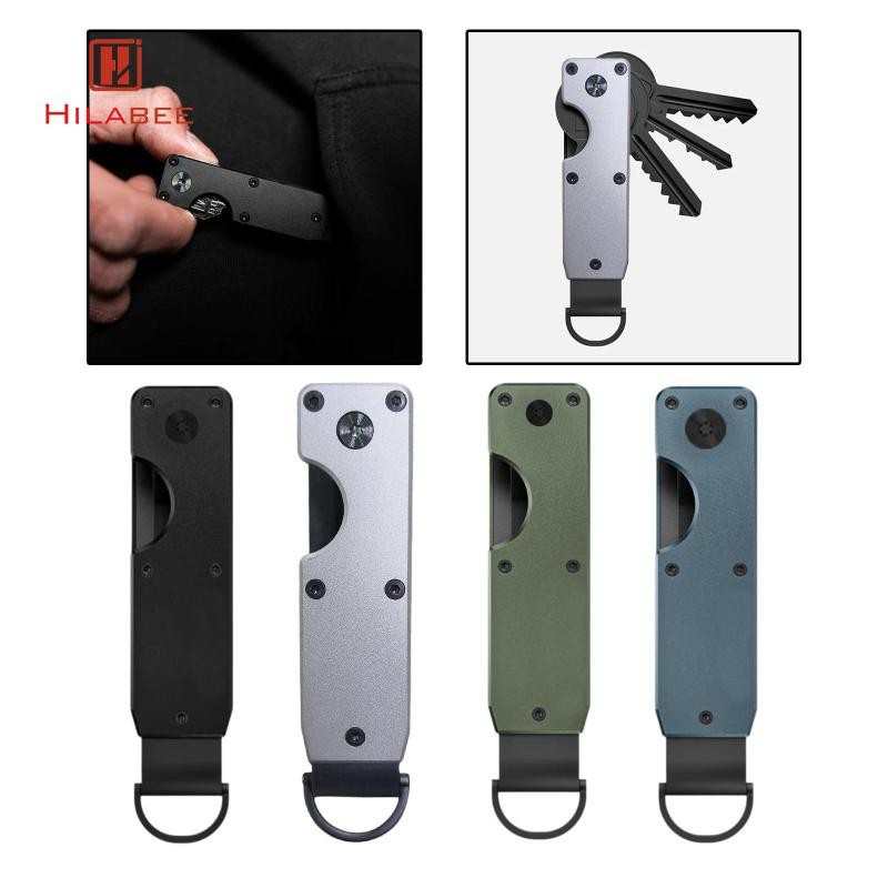 [hilabee] Key Organizer Keyholder Key Storage Buckle with Belt Clip Metal Car Key Chain