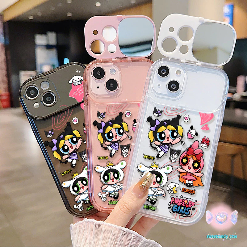 🎀จัดส่งในพื้นที่🎀 เคสกระจกแต่งหน้าตัวการ์ตูน ตำรวจหญิง น่ารักและสวยงาม สําหรับIPhone16 15 14 13 7 8plus Pro Promax XR XS