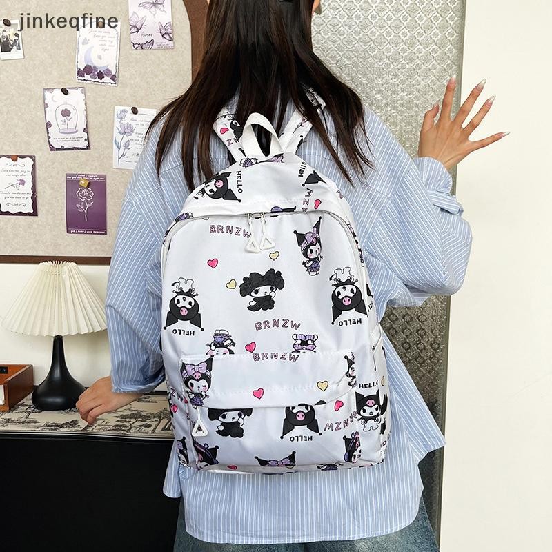 KTH Sanrio Hello Kitty กระเป๋าเป้สะพายหลังอะนิเมะ Kuromi กระเป๋าสะพายความจุขนาดใหญ่สาวหวาน Capybara กระเป๋าเป้สะพายหลังร้อน
