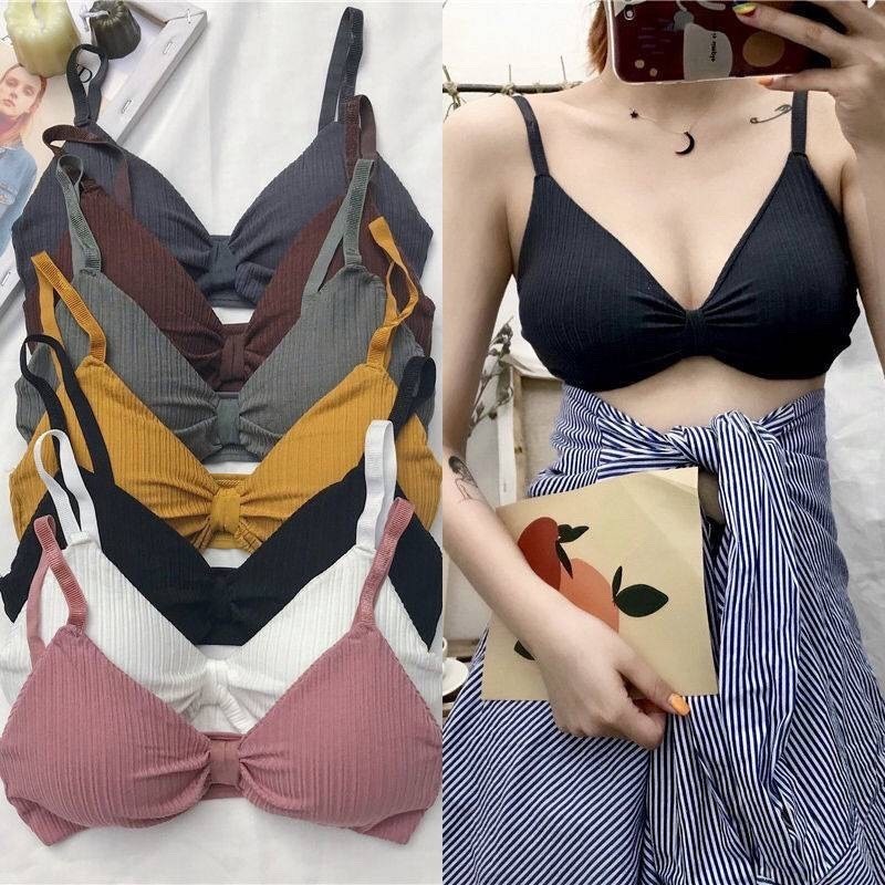 MUHANLU01  ชุดชั้นในหญิง sexy บราสปอร์ต บราแฟชั้น บราครอปใหม่ล่าสุด มาแรง แบบสวม มีฟองน้ำด้านใน