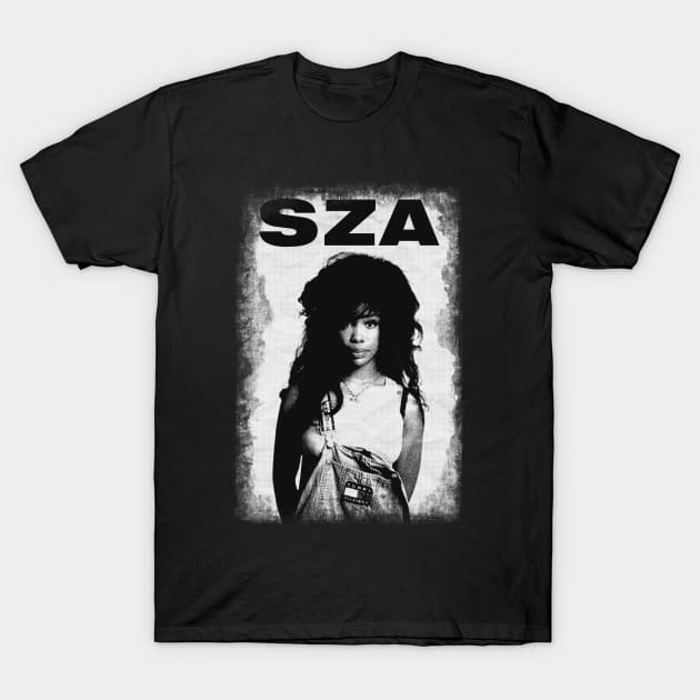 เสื้อยืด Vintage Hip Pop SZA - 80s 90s Distressed Vintage Style T-Shirt แท้ Cotton 100% เกาหลี