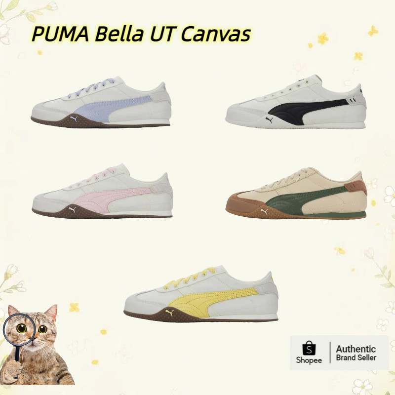 🥰จัดส่งในญี่ปุ่น✈🔥PUMA🔥Bella UT Canvaแฟชั่นของแท้ผู้ชายและผู้หญิงรองเท้าผ้าใบลำลอง🥂