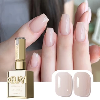 XEIJAYI 15มล--M007 สีทาเล็บนู้ดชมพูใหม่ ติดทนนาน เหมาะสำหรับร้านทำเล็บและของขวัญวันหยุด