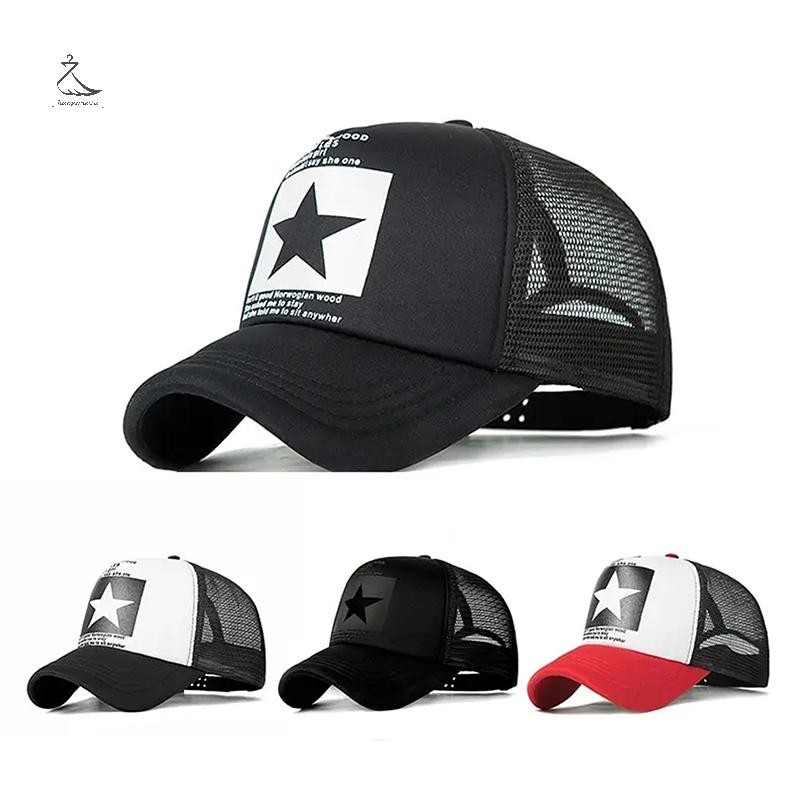[HSSL] แฟชั่นเบสบอลหมวก Snapback หมวกตาข่าย Hip Hop หมวกผู้ชายหญิงกลางแจ้ง Casual Sun หมวก MCL7717